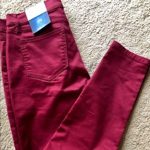 NWT Ny & Co Burgandy Soho stretch legging pants